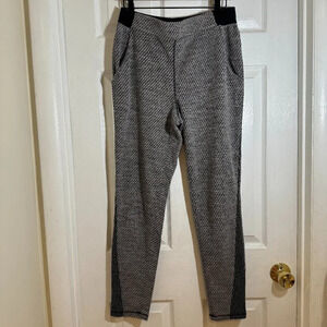 Free People Grey & Black Knit Textured Leggings
